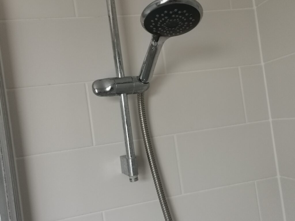 chrome shower head